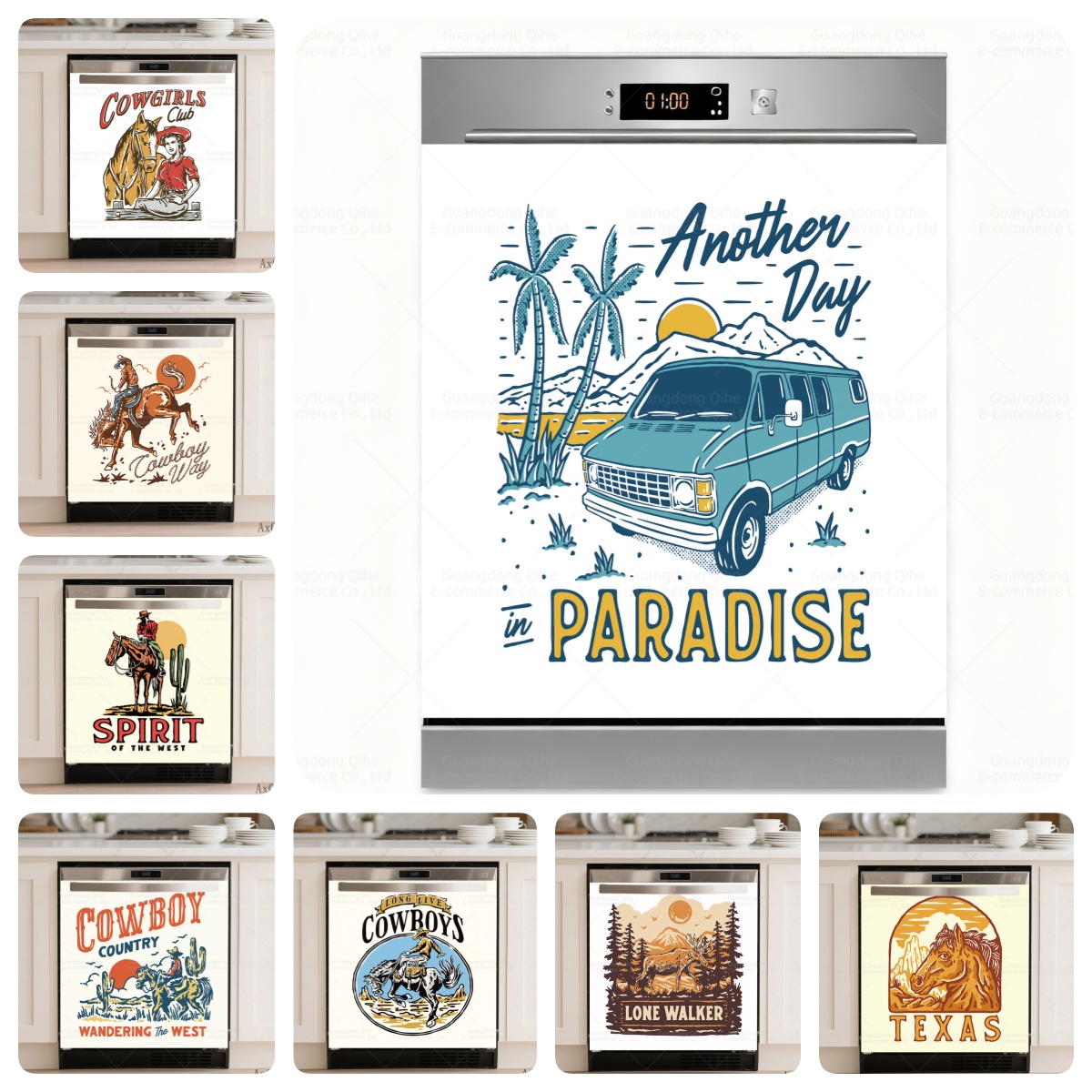 Furniture Paradise & Hardware Ghaziabad By Owner - Western Cowboy & Paradise Van Spülmaschinenaufkleber,