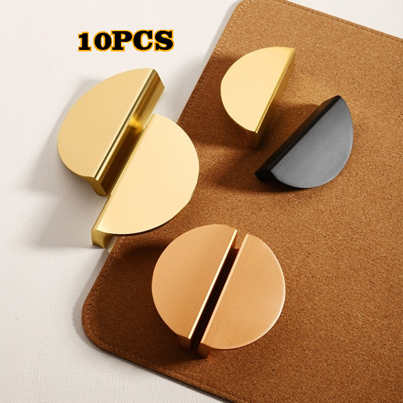 Furniture Hardware Wholesale - 10 PCS Einfache Halbkreis Schwarz Gold