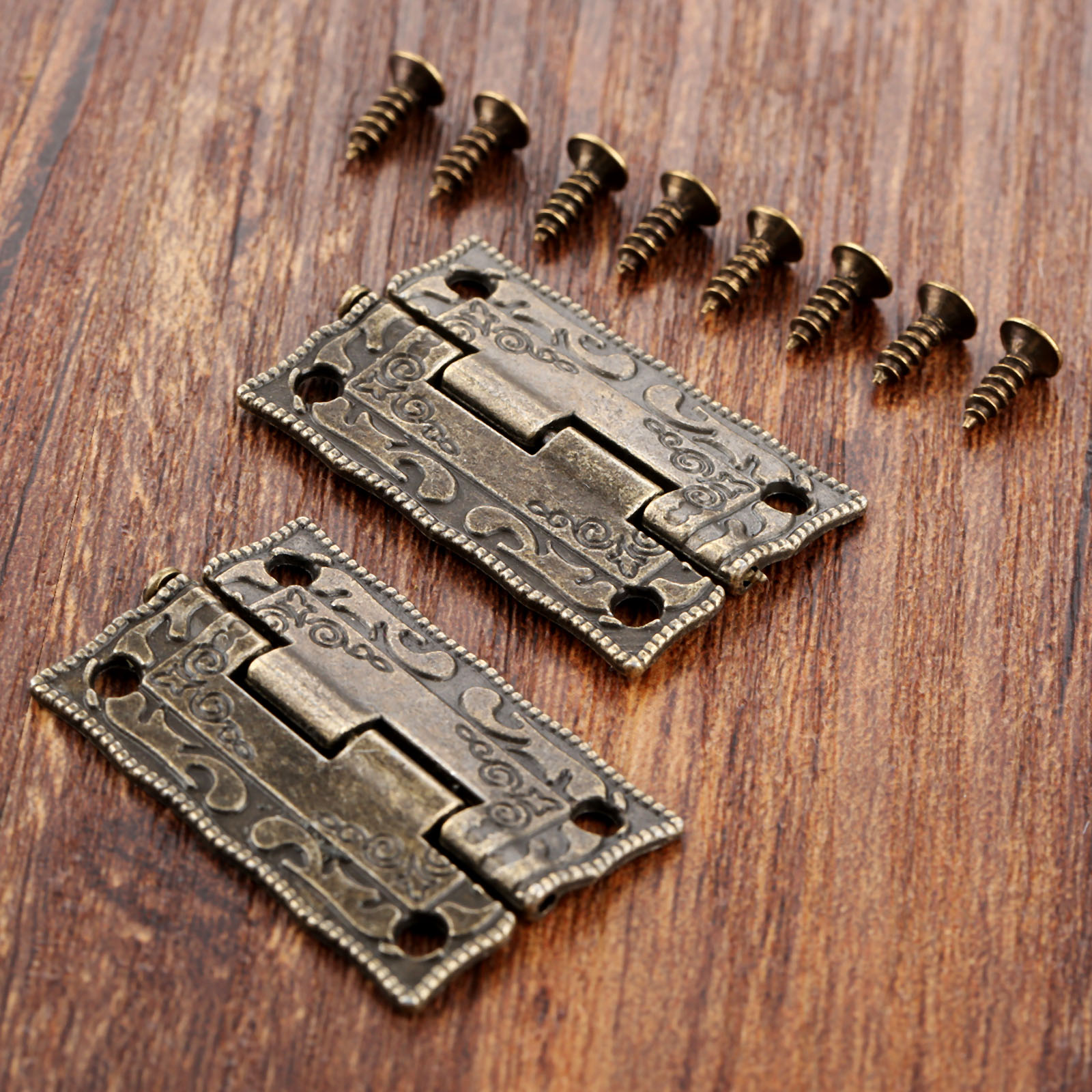 Furniture Hardware Antique - 2 stücke Antike Bronze Scharniere Schrank