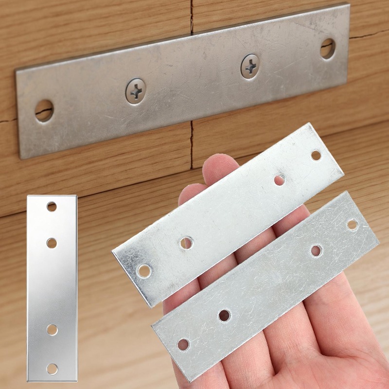 Furniture And Hardware Supplies - 6/1 Stück Hochbelastbare Gerade Verbindungsplatten Metall-Befestigungsplatten