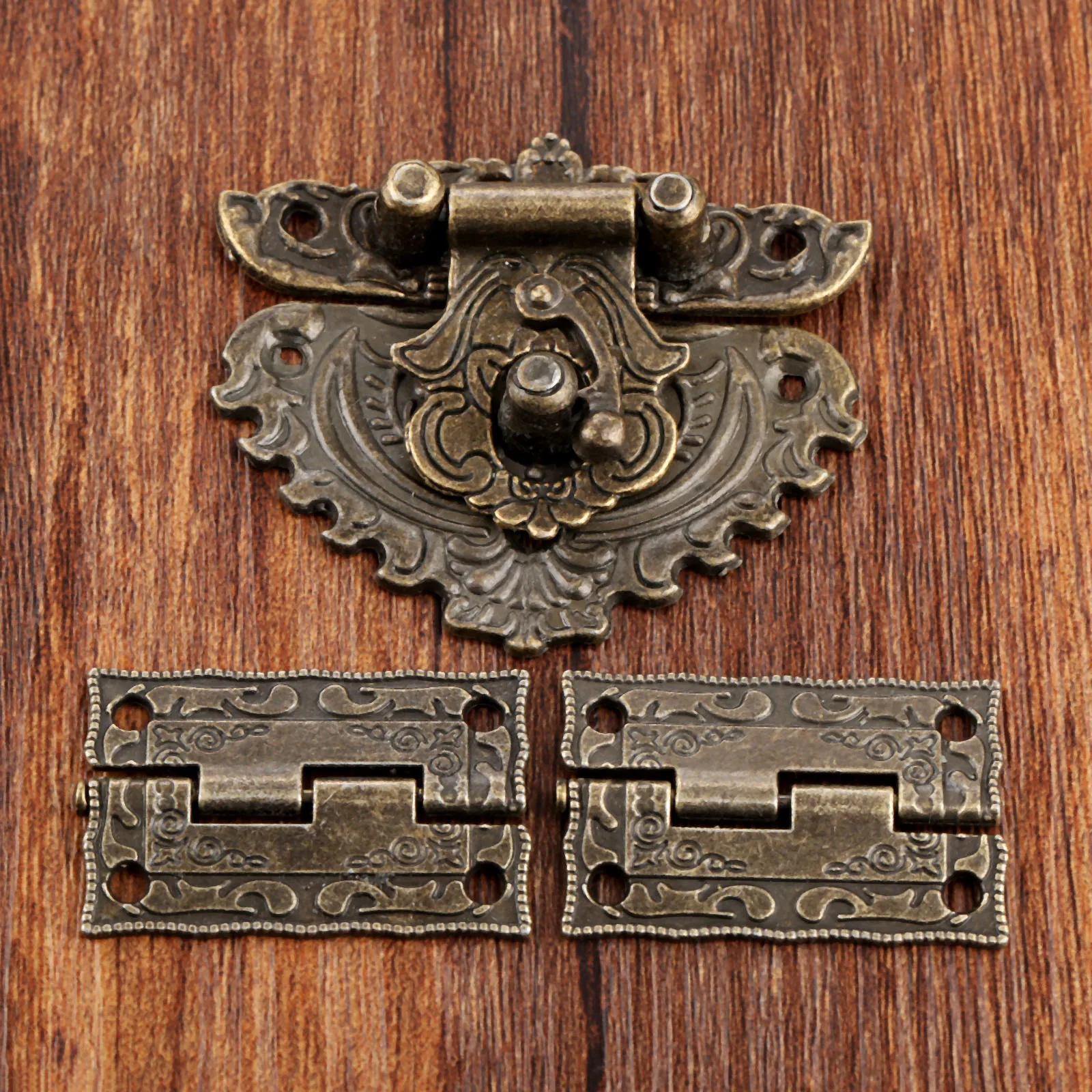 Furniture Hardware Antique - 3 teile/satz Antike Bronze Vorhängeschloss Holz