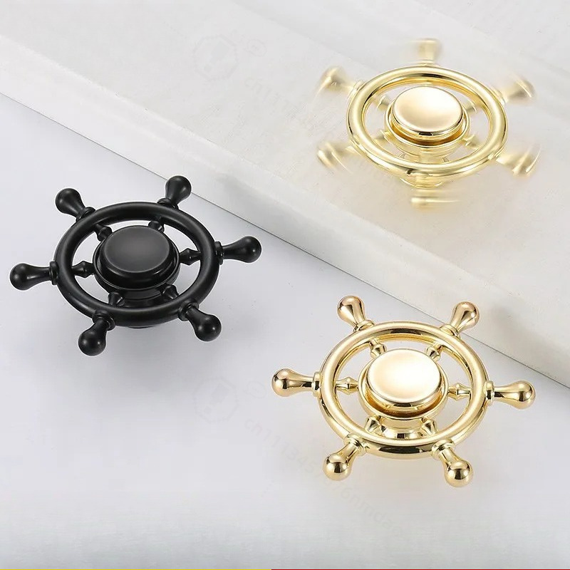Furniture Hardware Wholesale - Einloch-Schubladengriff, drehbar, schwarz, Gyro-Blattgriff, Möbelbeschläge, Großhandel