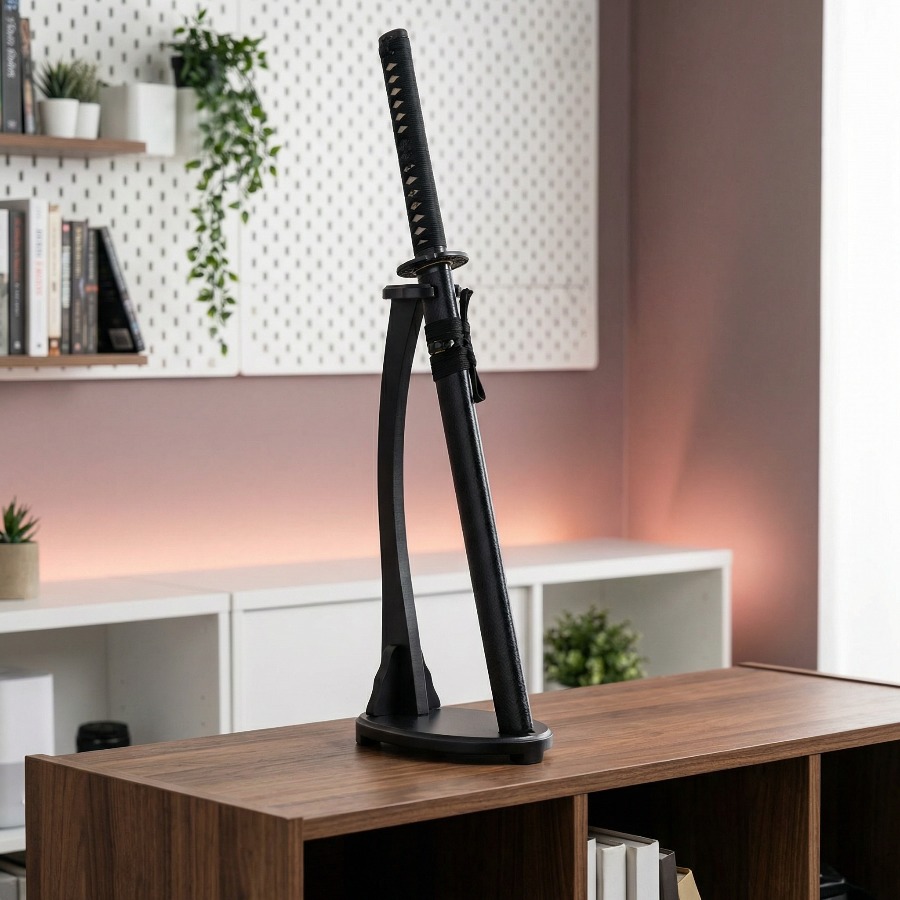 Shelf Bracket Pair - Vertikaler Katana-Ständer, Schwert-Regal, Säbel-Displayhalter, einstufiger Desktop-Halter,