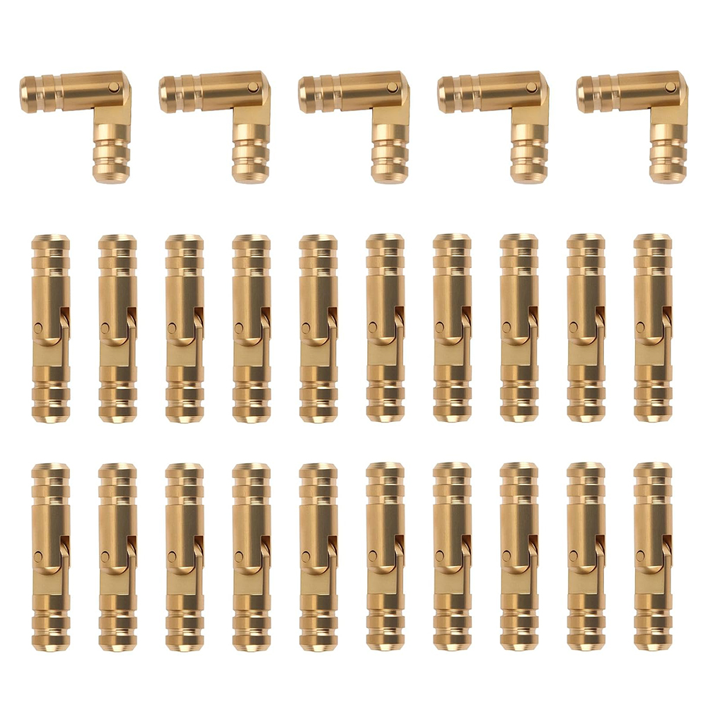 Furniture Hardware Antique - 25 Stück Messing-Zylinder-Klappscharniere 270 Grad zum