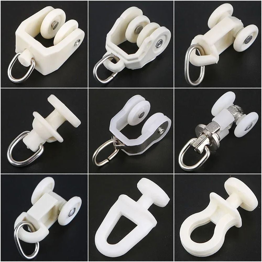 Furniture Hook Hardware - 10 Stück Gerade und Gebogene Vorhangrollen,