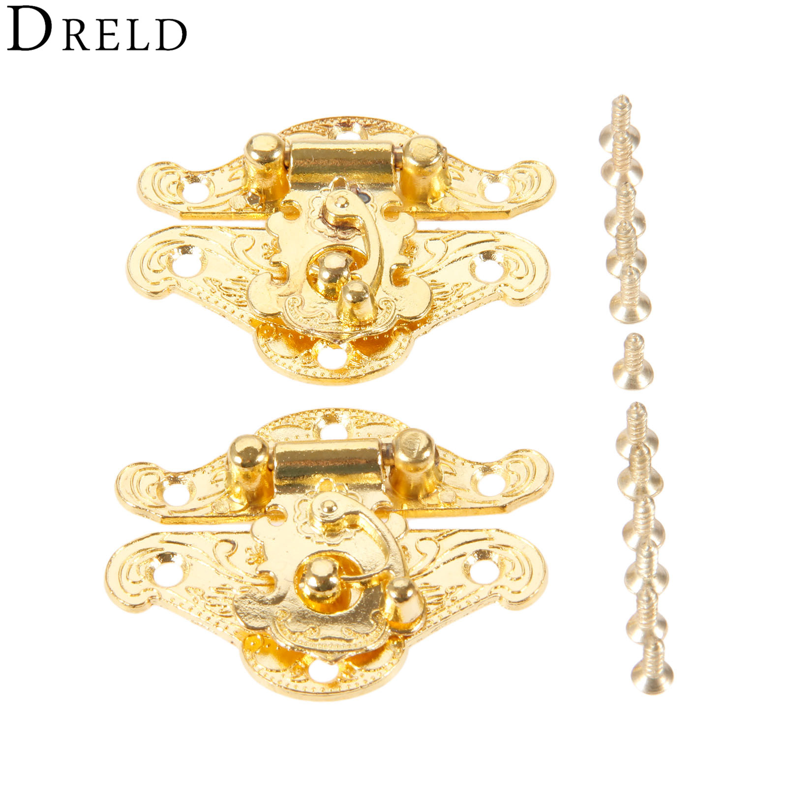 DRELD 2Pcs Antike Gold Box Lat – Furniture Hardware Antique Bewertung und Preis