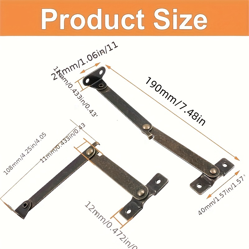 2er-Pack Klappbare Deckelstütz – Furniture Hardware Antique Bewertung und Preis